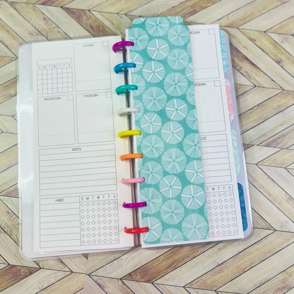 Skinny classic Happy Planner 12 months undated mermaid under the sea